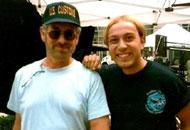 Il giovane regista con Steven Spielberg